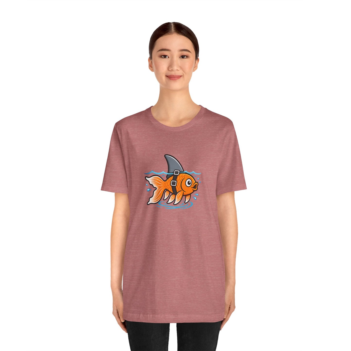 Goldfish Shark T-Shirt – Funny Fish Swimming  Graphic Tee