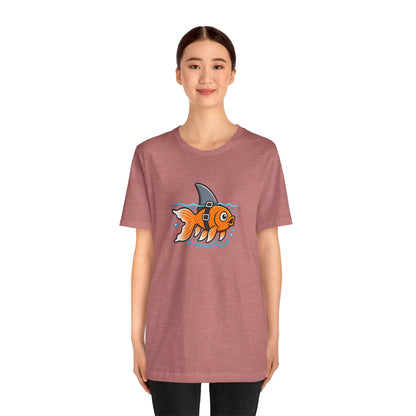 Goldfish Shark T-Shirt – Funny Fish Swimming  Graphic Tee