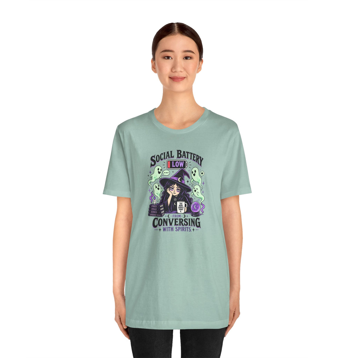 Social Battery Low From Conversing With Spirits T-Shirt