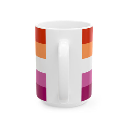 Lesbian Pride Flag Mug – Sapphic Identity LGBTQ+ Ceramic Cup