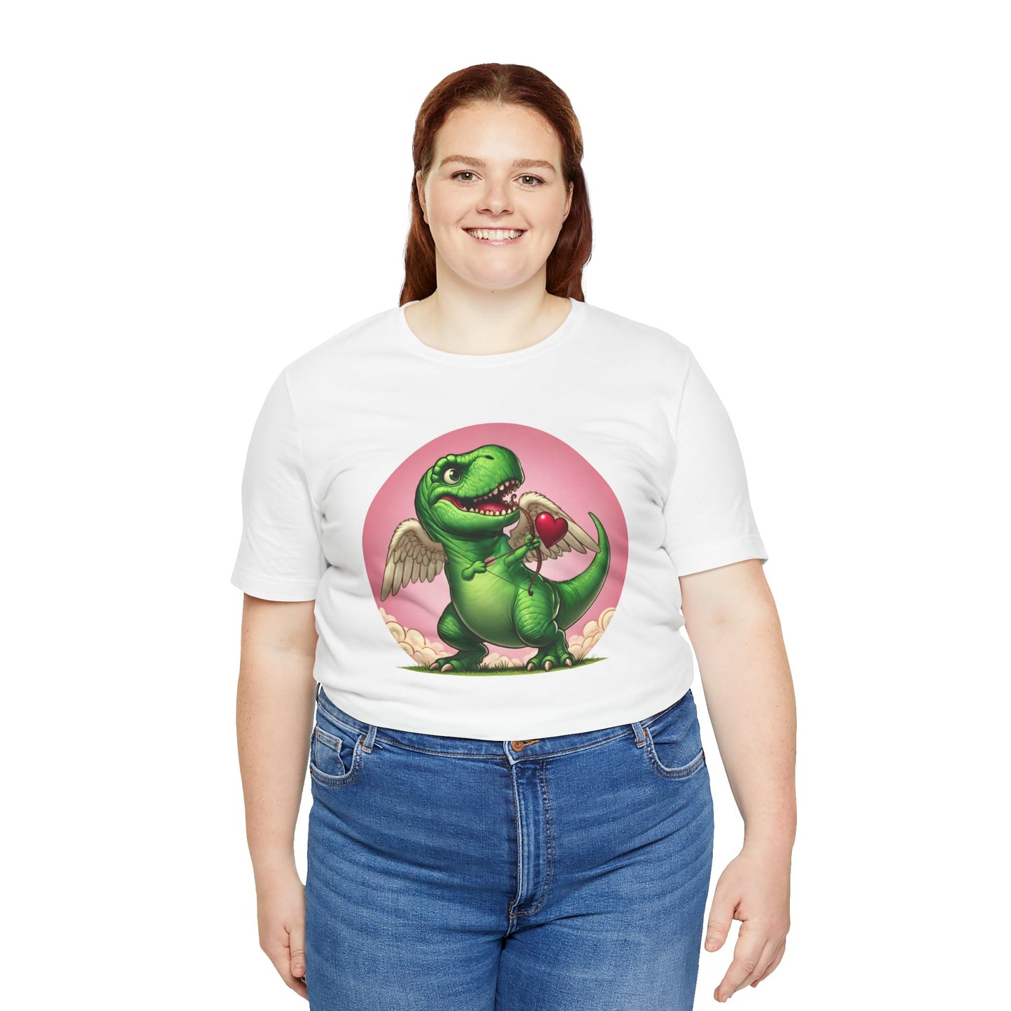 Cupidsaurus Rex T-Shirt – Funny Dinosaur Cupid Valentine’s Day Tee