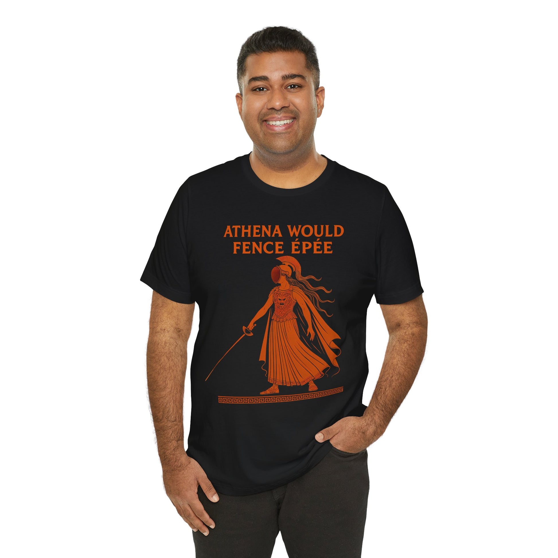 Athena Would Fence Épée Tee – Greek Mythology Fencing Shirt - WhimSpin - https://whimspin.com