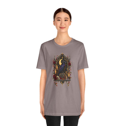 Raven’s Reliquary Tee – Gothic Moonlit Raven T-shirt