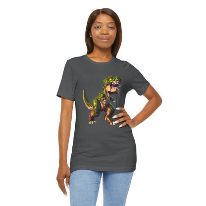Pixel Dinosaur T-Shirt – Retro Dino Graphic Tee for Adults