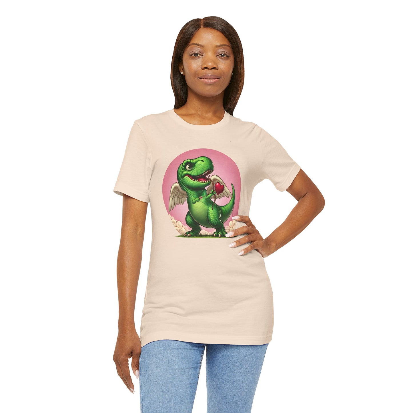 Cupidsaurus Rex T-Shirt – Funny Dinosaur Cupid Valentine’s Day Tee
