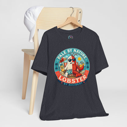 Pale by Nature Lobster by Accident T-Shirt – Funny Sunburn Summer Graphic Tee