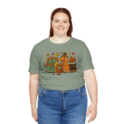 Thanksgiving Dinosaur T-Shirt – Funny Dino Thanksgiving Tee
