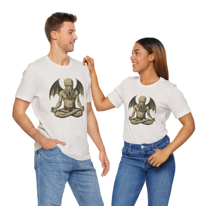 Meditating Cthulhu Shirt – Unisex Mythos Tee for Sci-Fi & Festival Fans