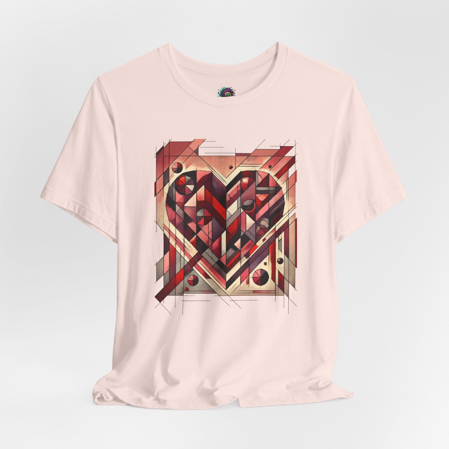 Cubist Heart T-Shirt – Modern Art Valentine's Day Graphic Tee