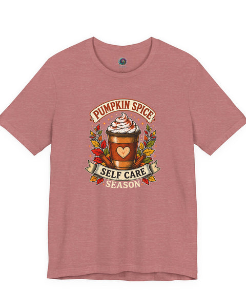 Rosewood T-shirt with "Pumpkin Spice" and "Self Care Season" graphic on front