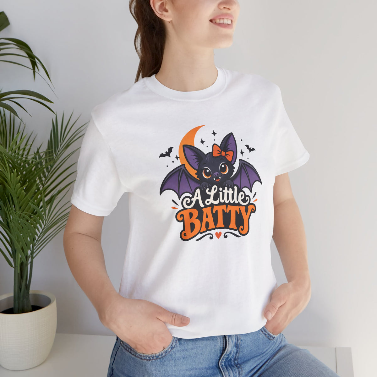 A Little Batty T-shirt - Cute Funny Halloween Bat Tee