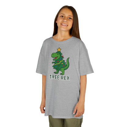 Tree Rex Kids’ Christmas T-Shirt – Cute Dino Holiday Tee