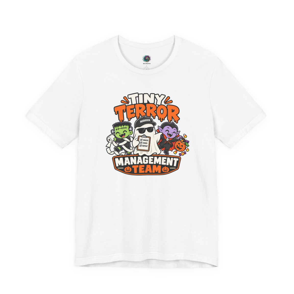 Tiny Terror Management Team T-Shirt – Funny Halloween Parent Tee