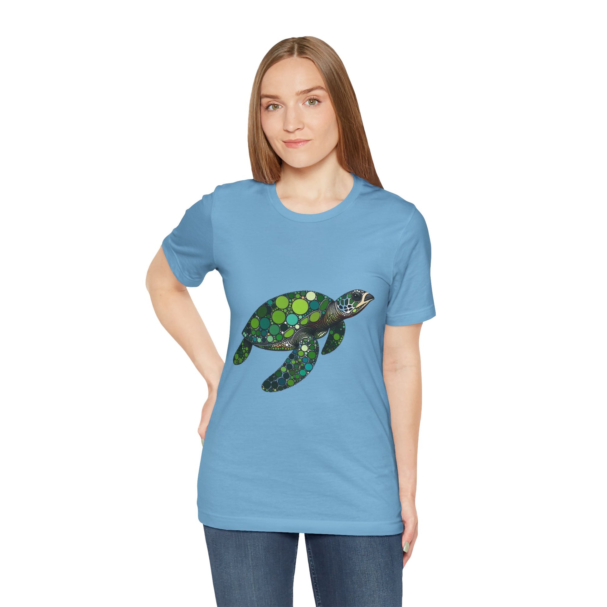 Geometric Sea Turtle T-Shirt – Eco Ocean Vibes Graphic Tee - WhimSpin - https://whimspin.com
