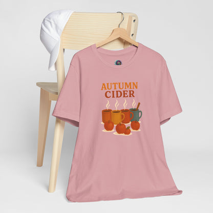 Autumn Cider T-Shirt – Cozy Fall Graphic Tee with Steaming Mugs