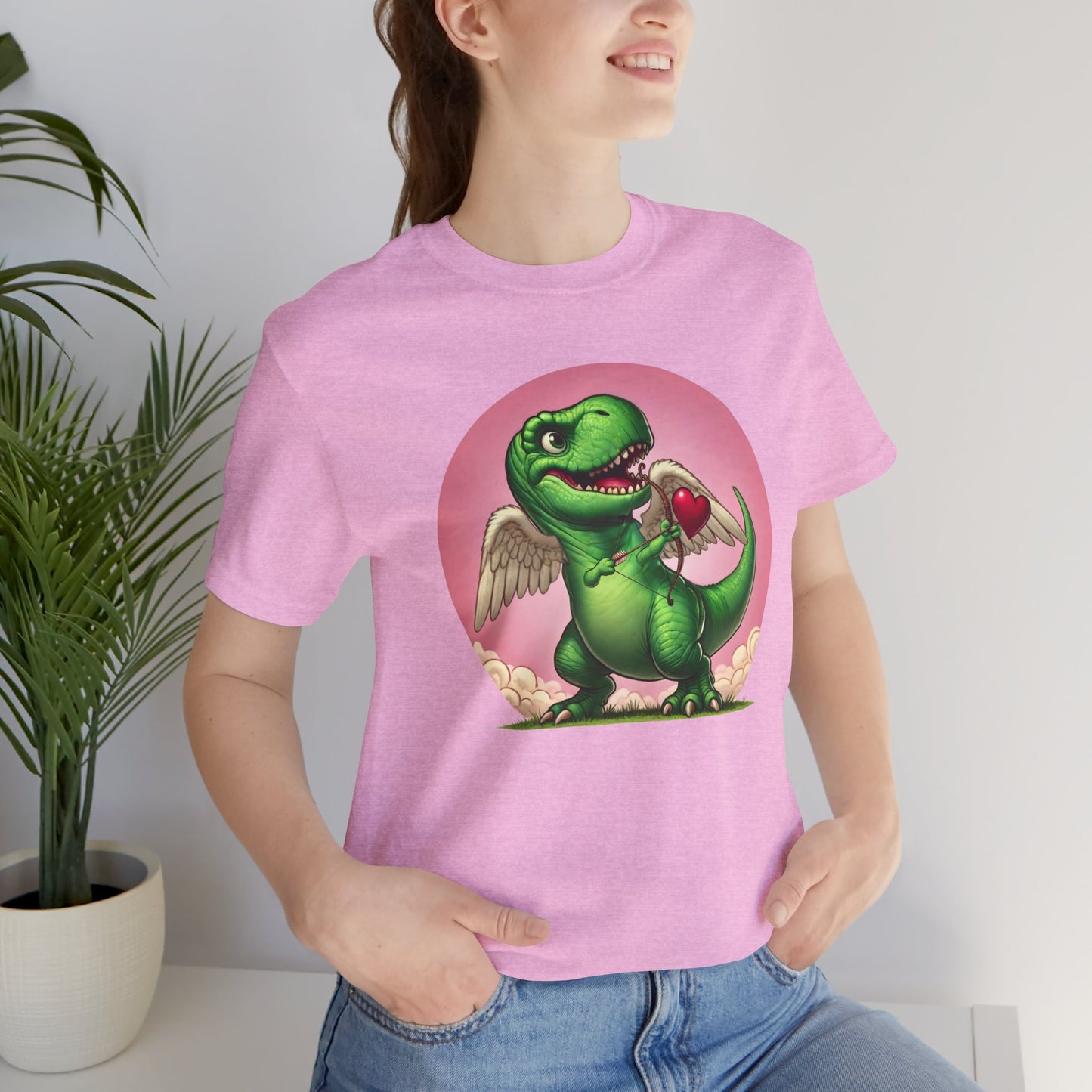 Cupidsaurus Rex T-Shirt – Funny Dinosaur Cupid Valentine’s Day Tee