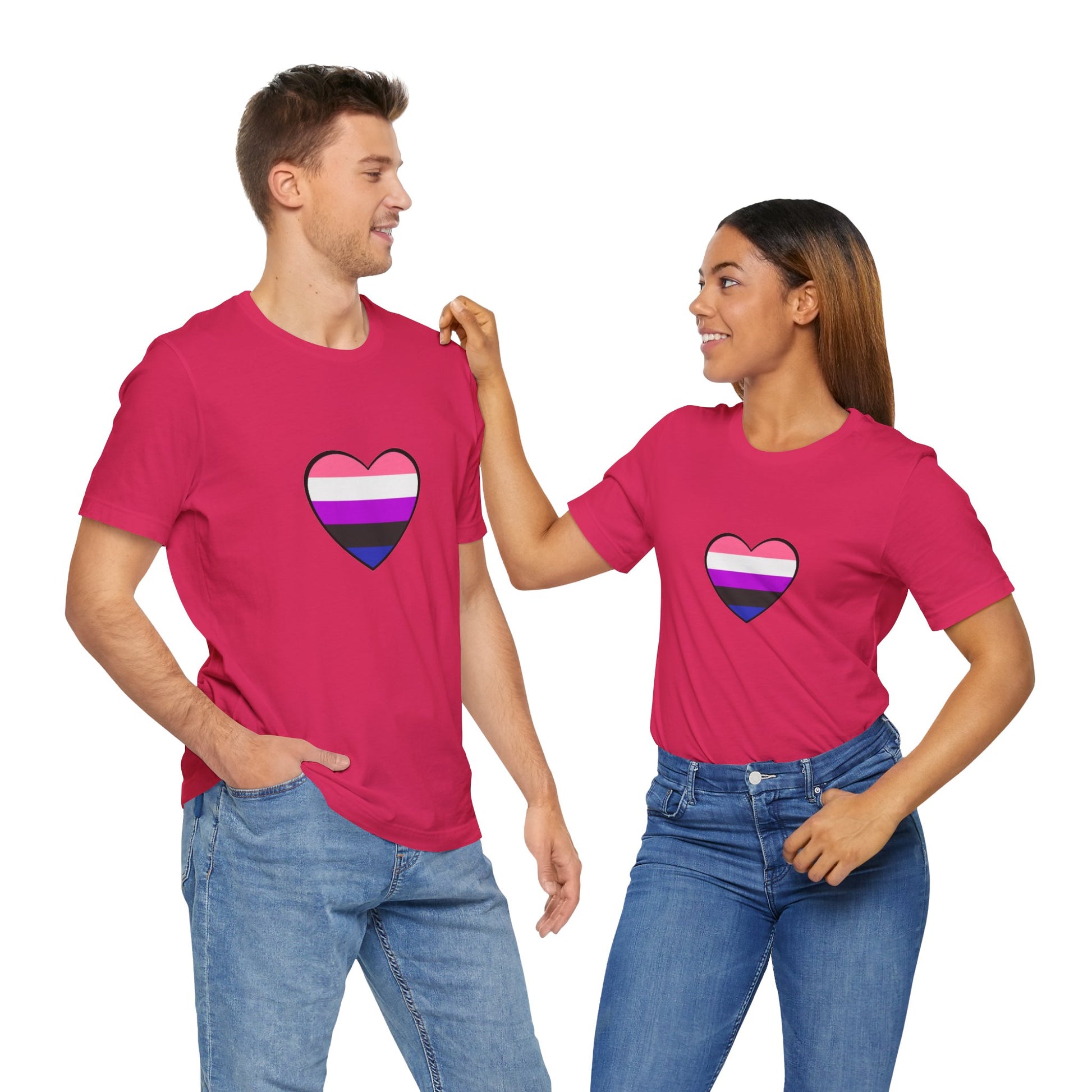Genderfluid Pride Heart T-Shirt – Bold LGBTQIA+ Flag Tee - WhimSpin - https://whimspin.com