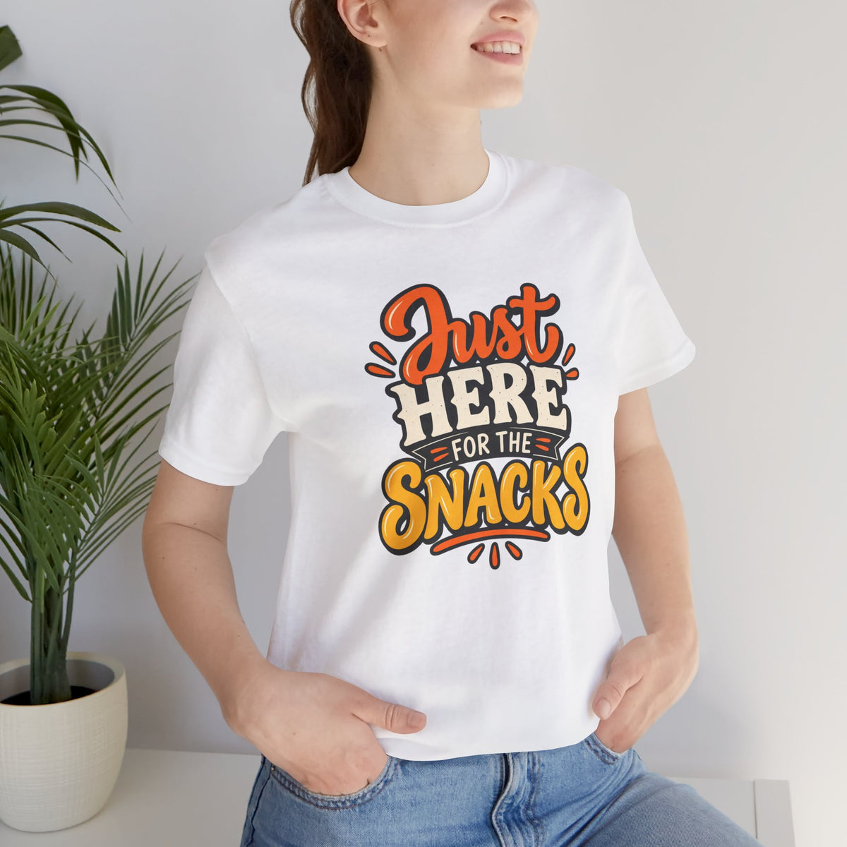 Just Here for the Snacks T-Shirt – Funny Halloween Foodie Tee