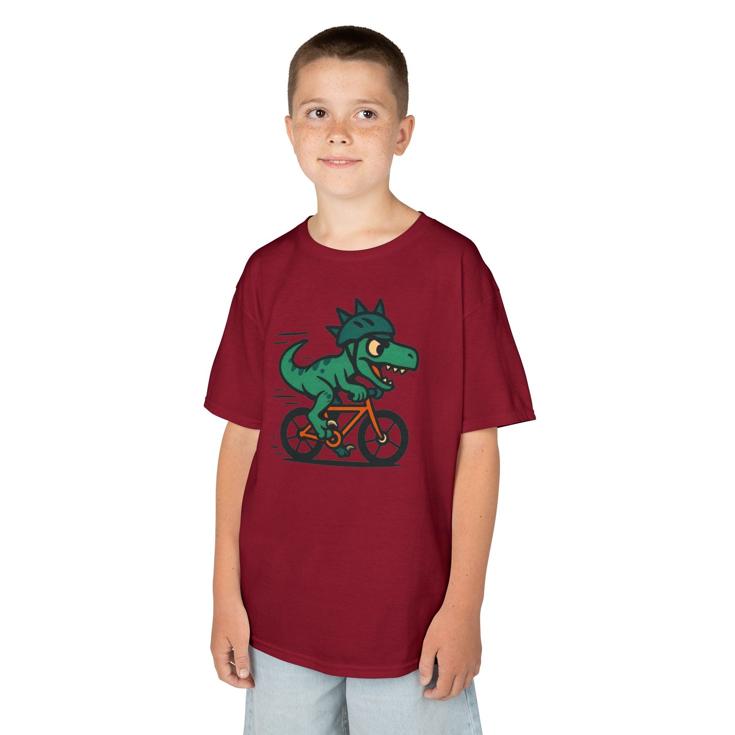 Kids Velociraptor Bike T-Shirt – Funny Dino Velo Tee