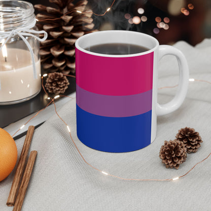 Bisexual Pride Flag Mug – Magenta, Lavender & Blue LGBTQ+ Ceramic Cup