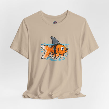 Goldfish Shark T-Shirt – Funny Fish Swimming  Graphic Tee