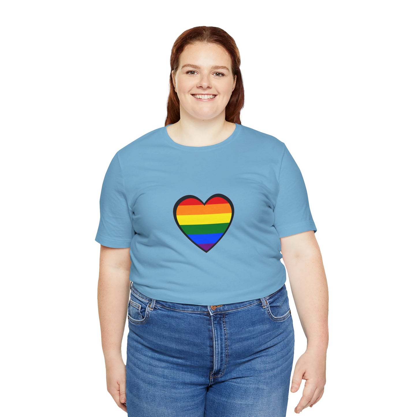 Pride Heart Flag T-Shirt – Rainbow Heart LGBTQ+ Equality Tee