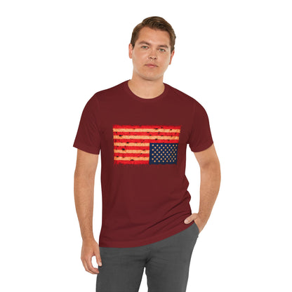 Inverted Flag Distress T-Shirt – Symbolic Upside Down Flag Design