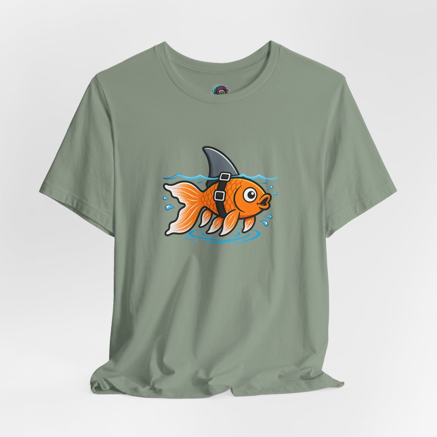 Goldfish Shark T-Shirt – Funny Fish Swimming  Graphic Tee