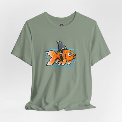 Goldfish Shark T-Shirt – Funny Fish Swimming  Graphic Tee