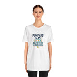 White crew-neck T-shirt with 