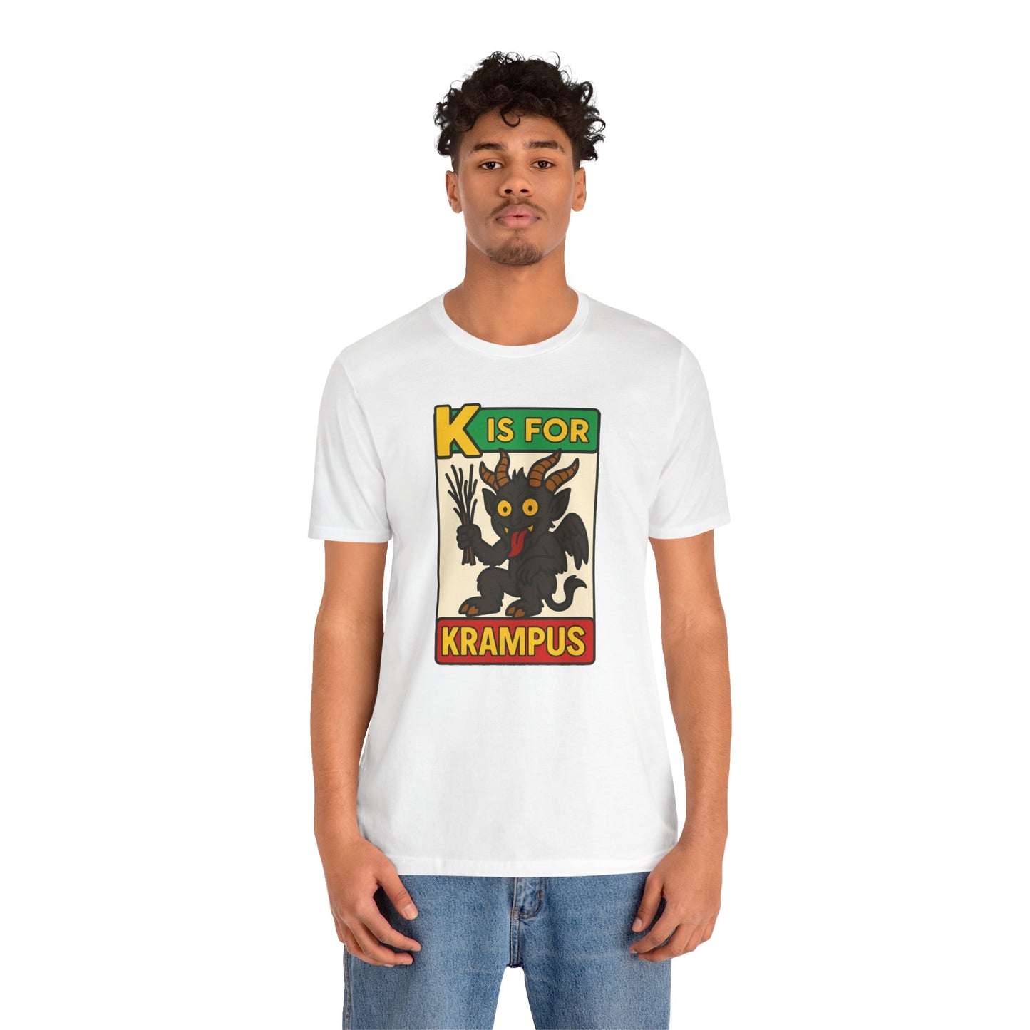 Krampus Alphabet Tee - "K is for Krampus" Holiday Graphic T-Shirt