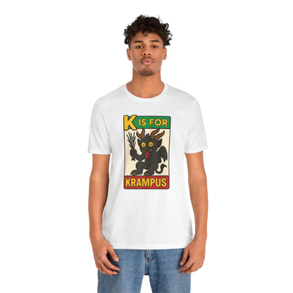 Krampus Alphabet Tee - "K is for Krampus" Holiday Graphic T-Shirt