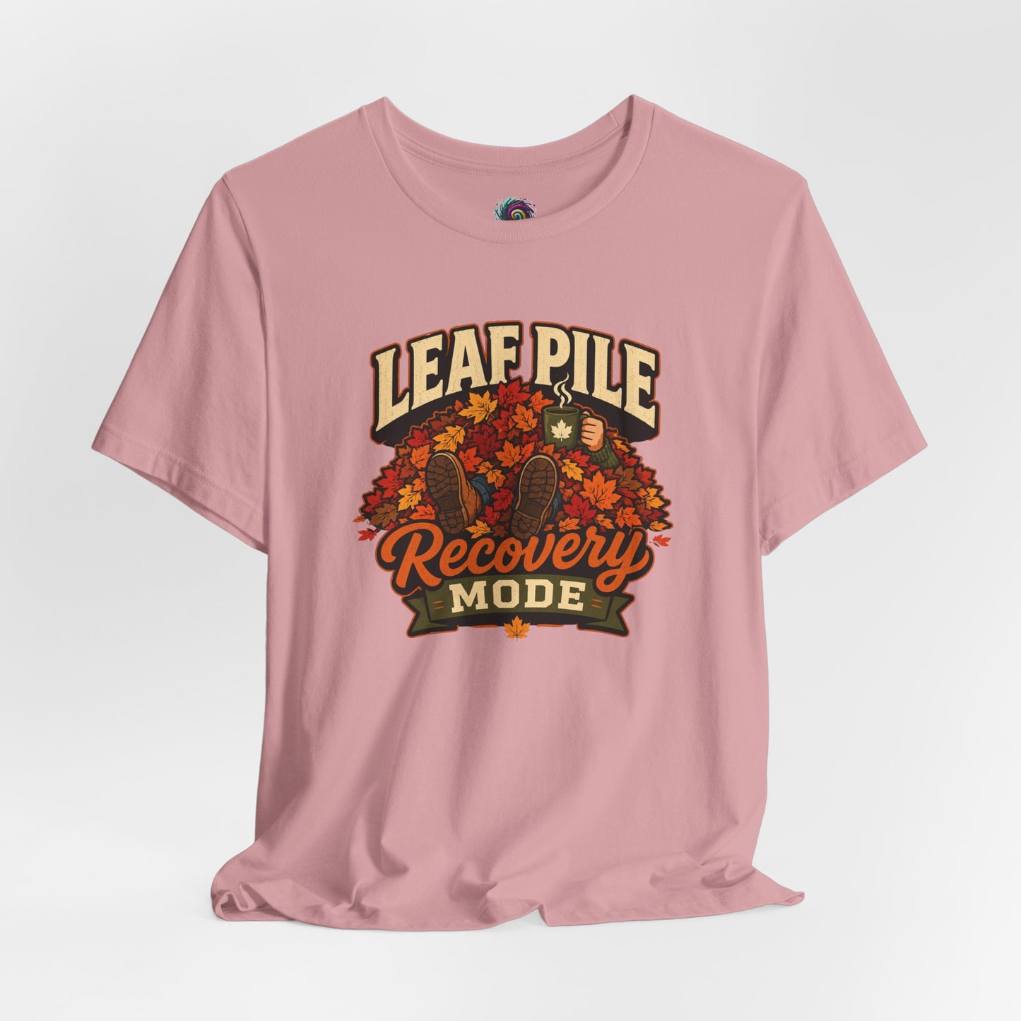 Leaf Pile Recovery Mode T-Shirt – Funny Fall Leaves Tee