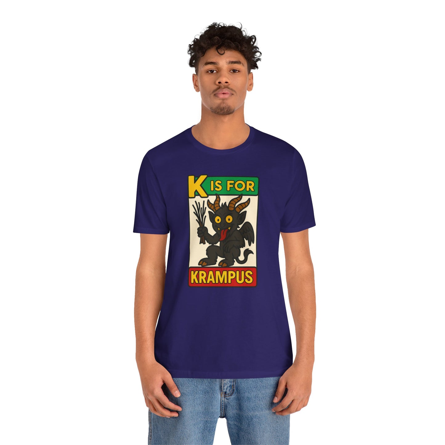 Krampus Alphabet Tee - "K is for Krampus" Holiday Graphic T-Shirt
