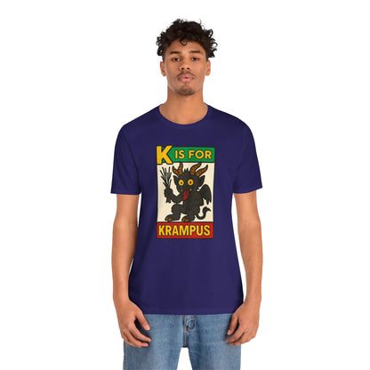 Krampus Alphabet Tee - "K is for Krampus" Holiday Graphic T-Shirt