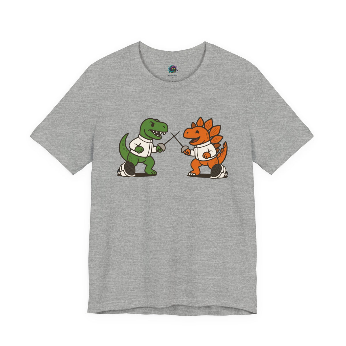 Dinosaur Fencing T-Shirt – T-Rex vs Stegosaurus Tee