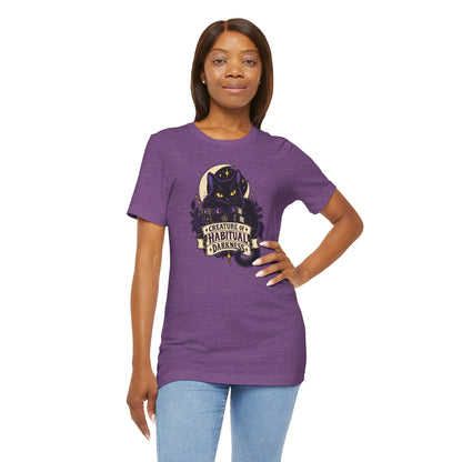 Creature of Habitual Darkness T-Shirt – Black Cat Goth Tee