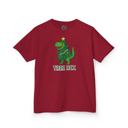 Tree Rex Kids’ Christmas T-Shirt – Cute Dino Holiday Tee