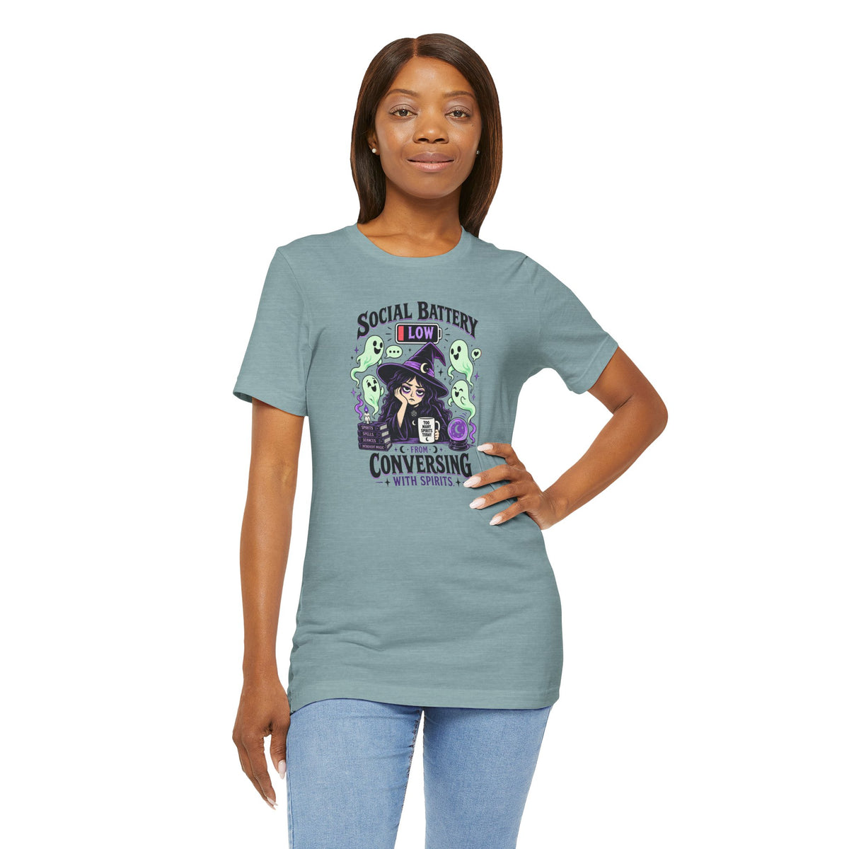 Social Battery Low From Conversing With Spirits T-Shirt