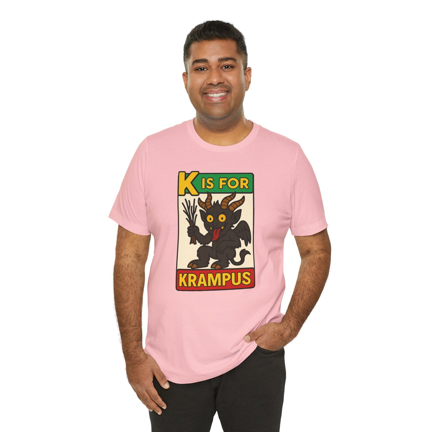 Krampus Alphabet Tee - "K is for Krampus" Holiday Graphic T-Shirt