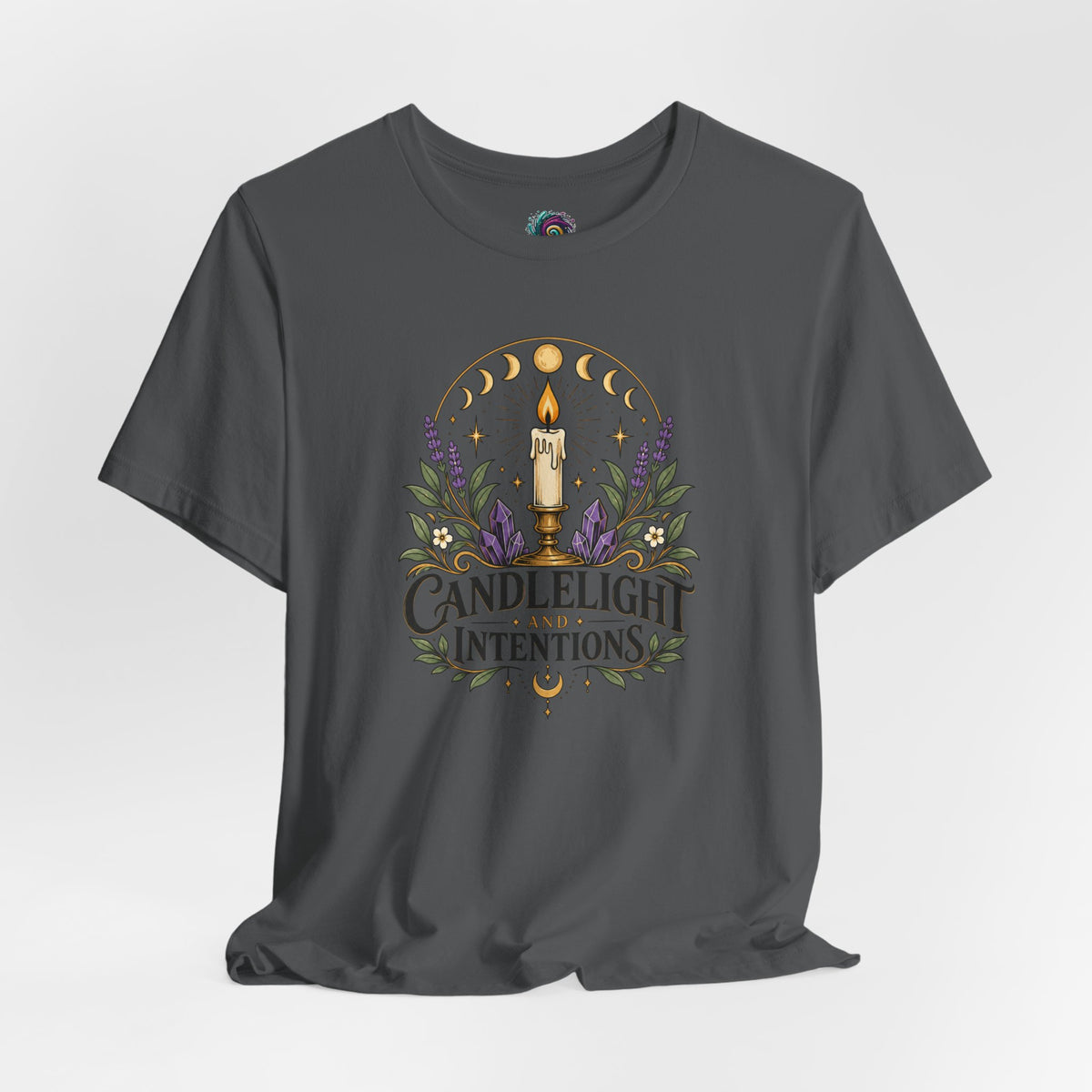 Candlelight and Intentions T-Shirt – Witchy Celestial Tee
