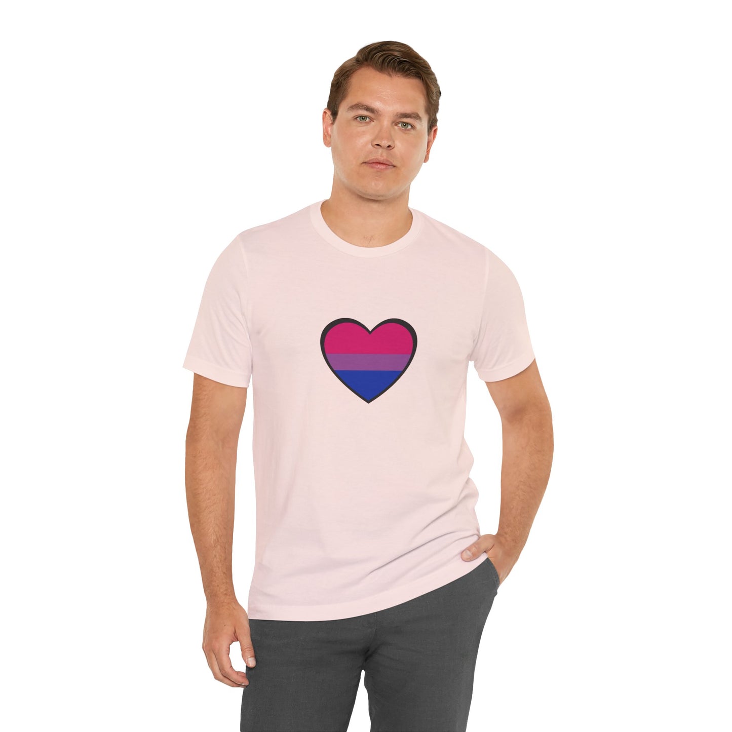 Bisexual Pride Flag T-Shirt – LGBTQ+ Heart Graphic Tee | WhimSpin