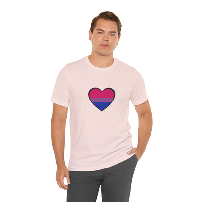 Bisexual Pride Flag T-Shirt – LGBTQ+ Heart Graphic Tee | WhimSpin