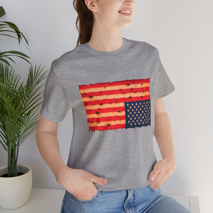 Inverted Flag Distress T-Shirt – Symbolic Upside Down Flag Design