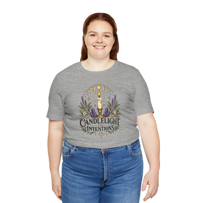 Candlelight and Intentions T-Shirt – Witchy Celestial Tee