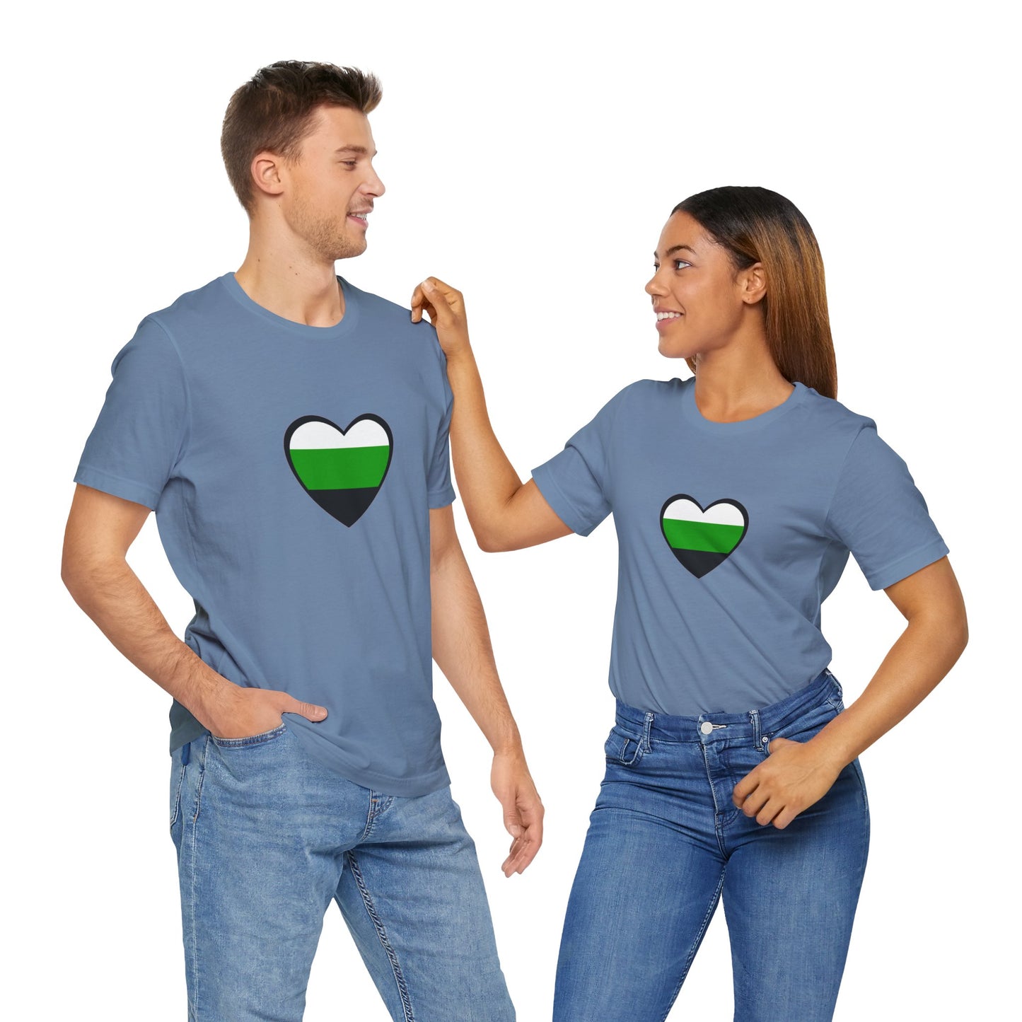 Neutrois Pride Flag Heart T-Shirt – Minimalist Gender Identity Tee
