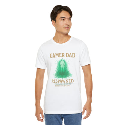 Gamer Dad Respawned T-Shirt – Funny New Fatherhood Gaming Tee