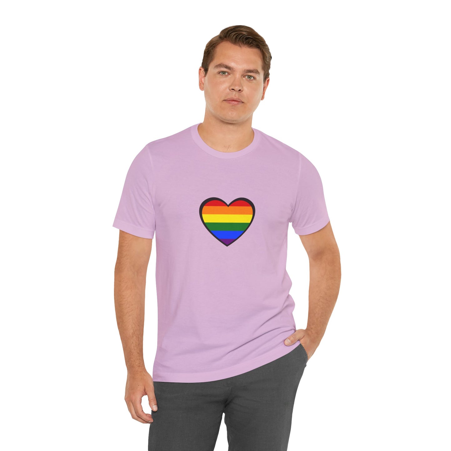 Pride Heart Flag T-Shirt – Rainbow Heart LGBTQ+ Equality Tee