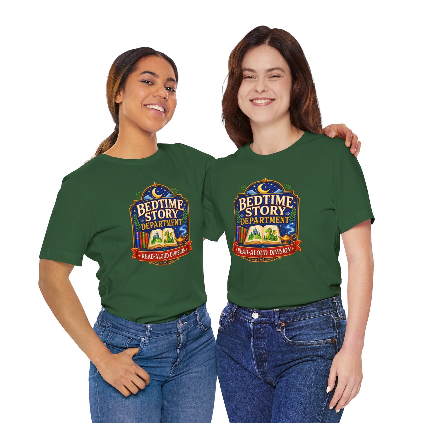 Bedtime Story Department T-Shirt – Read-Aloud Parent Tee