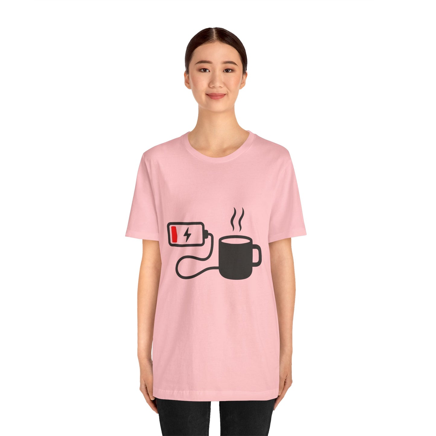 Low Battery Need Coffee Tee – Funny Caffeine Graphic T-Shirt